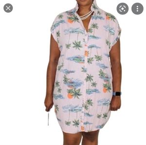 Button up t-shirt dress